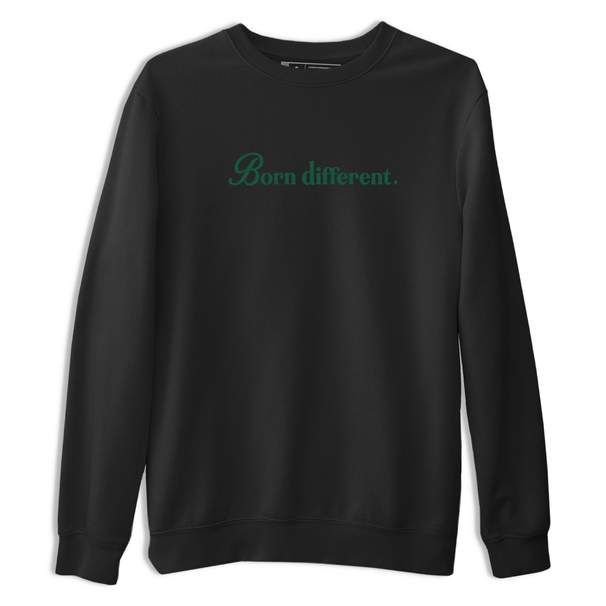 Sneaker Threads – Sneaker Tees To Match Air Jordan 1 Pro Green – Born Different Graphic Tee Black 2. Perfect for Jordan releases 2025 colorways.