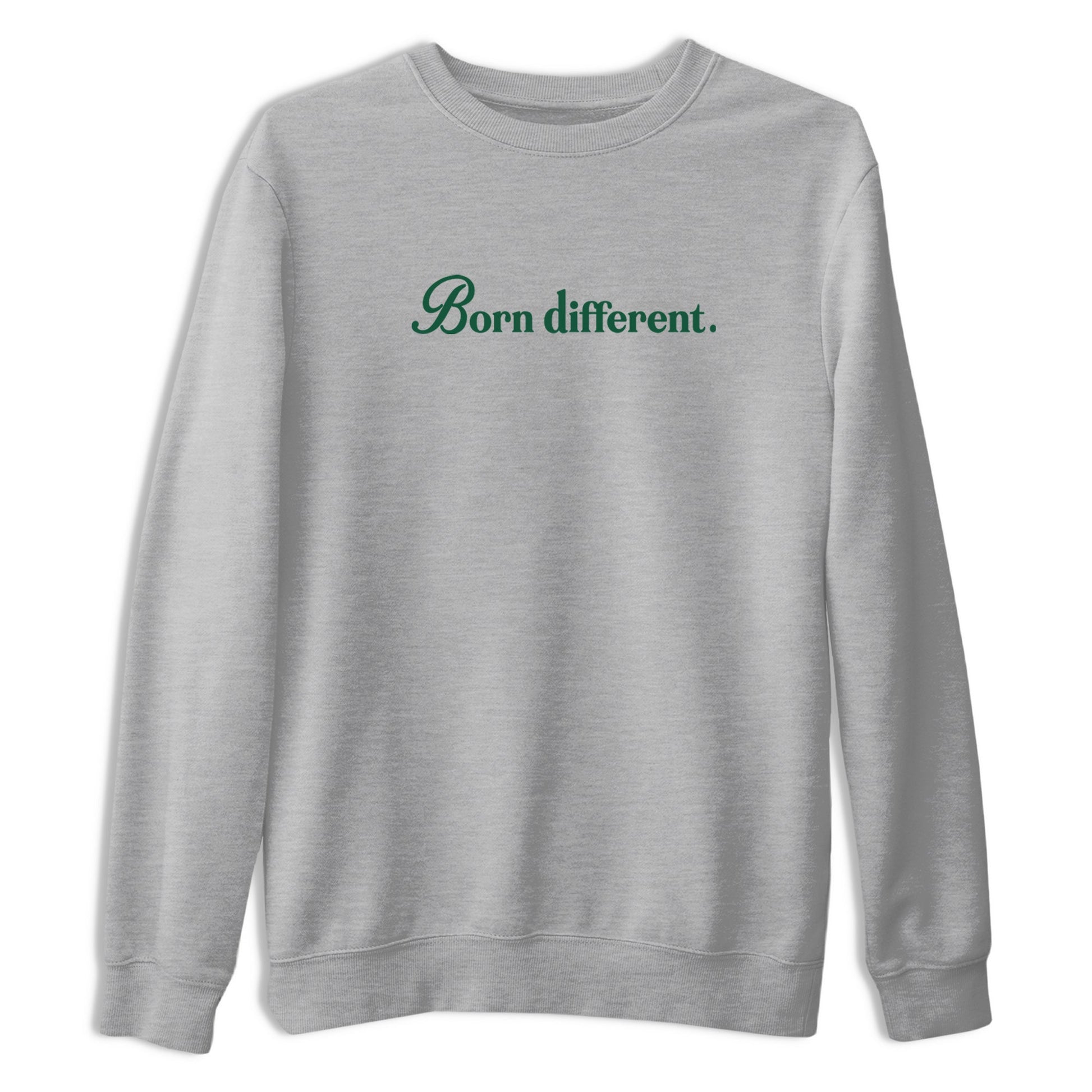 Sneaker Threads – Sneaker Tees To Match Air Jordan 1 Pro Green – Born Different Graphic Tee Heather Grey 2. Perfect for Jordan releases 2025 colorways.
