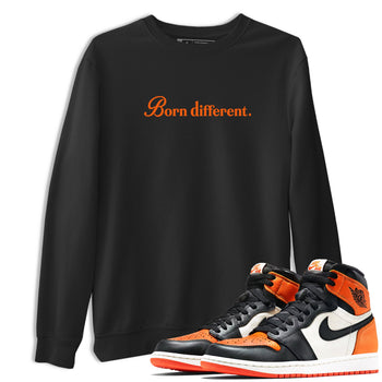 Sneaker match tees – Sneaker Tees To Match Jordan 1 Retro Shattered Backboard Shoes – Born Different Tee Black 1