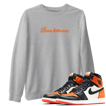 Sneaker match tees – Sneaker Tees To Match Jordan 1 Retro Shattered Backboard Shoes – Born Different Tee Heather Grey 1
