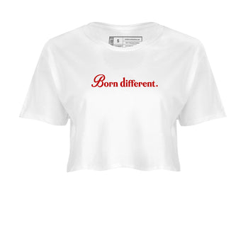 Jordan 11 Low Bred t-shirts to match jordans Born Different sneaker match tees Air Jordan 11 Bred graphic tee for sneakerheads SNRT Sneaker Tees unisex cotton White 2 crop tee