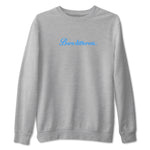 Born Different sneaker match t-shirt styled to complete your fit with the Air Jordan 12 White and University Blue sneakers, shown in Heather Grey 2.