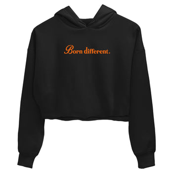 Born Different womens crop tee made to vibe with the Air Jordan 3 Starfish sneakers — the perfect match in Black 2.