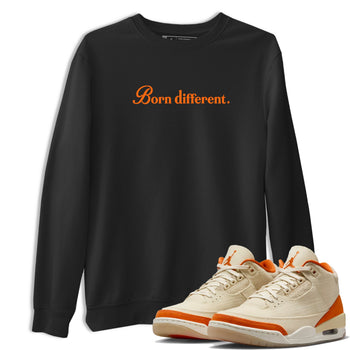 Born Different sneaker match t-shirt styled to complete your fit with the Air Jordan 3 Starfish sneakers, shown in Black 1.