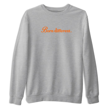 Born Different sneaker match t-shirt styled to complete your fit with the Air Jordan 3 Starfish sneakers, shown in Heather Grey 2.
