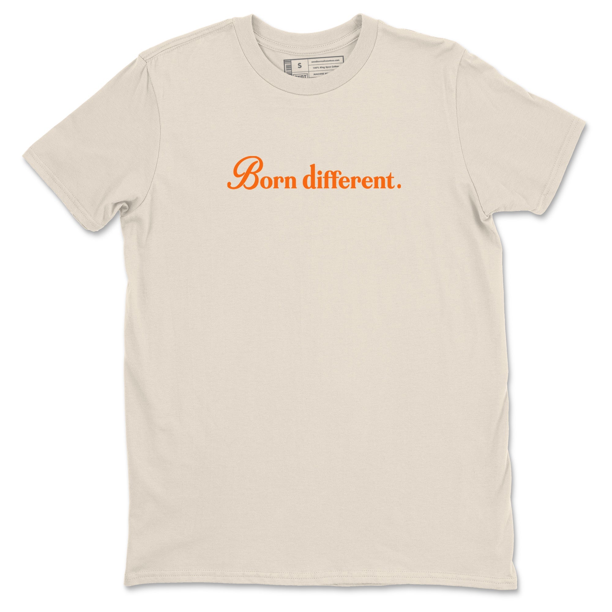 Born Different sneaker match t-shirt styled to complete your fit with the Air Jordan 3 Starfish sneakers, shown in Natural 2.