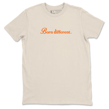 Born Different sneaker match t-shirt styled to complete your fit with the Air Jordan 3 Starfish sneakers, shown in Natural 2.