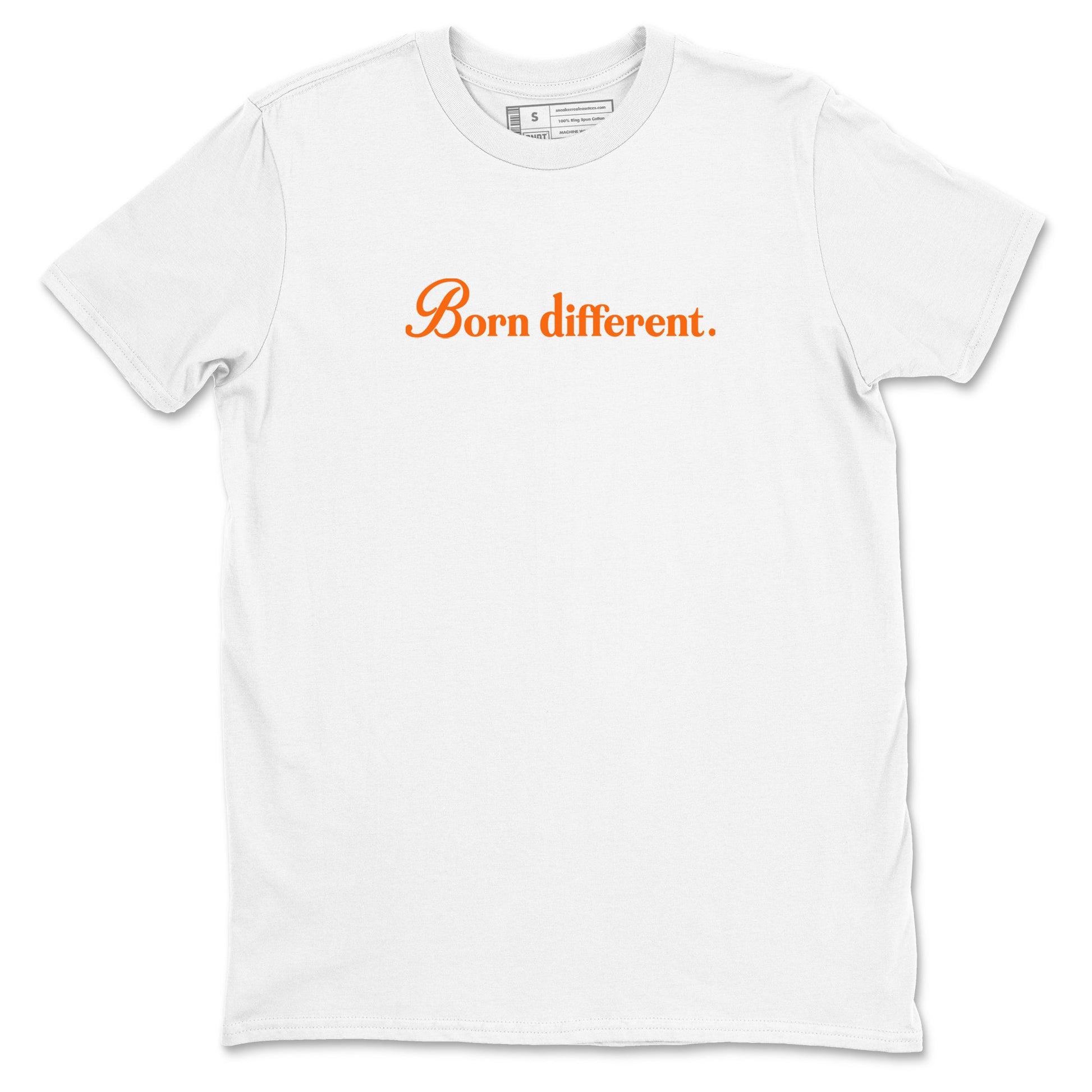 Born Different sneaker match t-shirt styled to complete your fit with the Air Jordan 3 Starfish sneakers, shown in White 2.