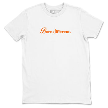Born Different sneaker match t-shirt styled to complete your fit with the Air Jordan 3 Starfish sneakers, shown in White 2.