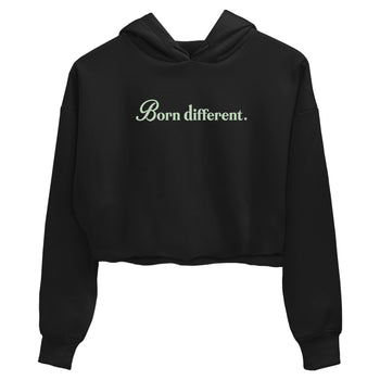 4s seafoam t-shirts to match jordans Born Different sneaker match tees Air Jordan 4 Abundance graphic tee for sneakerheads SNRT Sneaker Tees unisex cotton Black 2 crop tee
