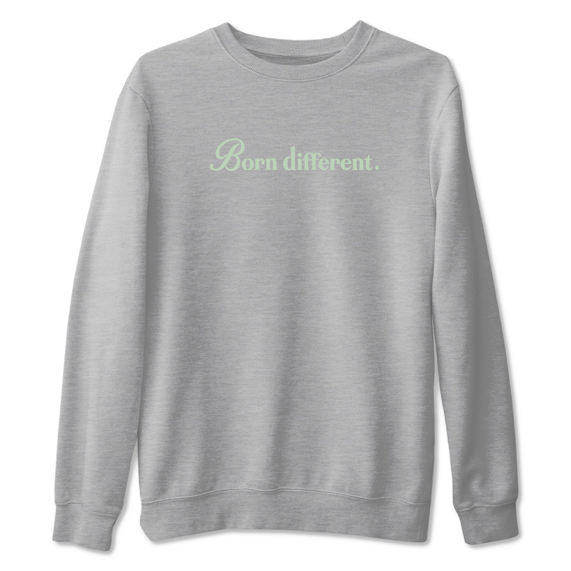 4s seafoam t-shirts to match jordans Born Different sneaker match tees Air Jordan 4 Abundance graphic tee for sneakerheads SNRT Sneaker Tees unisex cotton Heather Grey 2 shirts