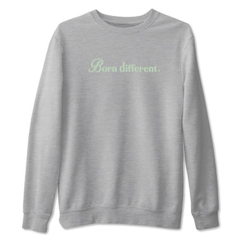 4s seafoam t-shirts to match jordans Born Different sneaker match tees Air Jordan 4 Abundance graphic tee for sneakerheads SNRT Sneaker Tees unisex cotton Heather Grey 2 shirts