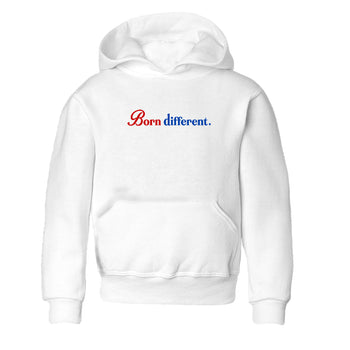 Sneaker match tees – Sneaker Tees To Match Jordan 4 Retro Rare Air Shoes – Born Different Kids T-Shirt White 2