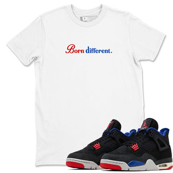 Sneaker match tees – Sneaker Tees To Match Jordan 4 Retro Rare Air Shoes – Born Different Tee White 1