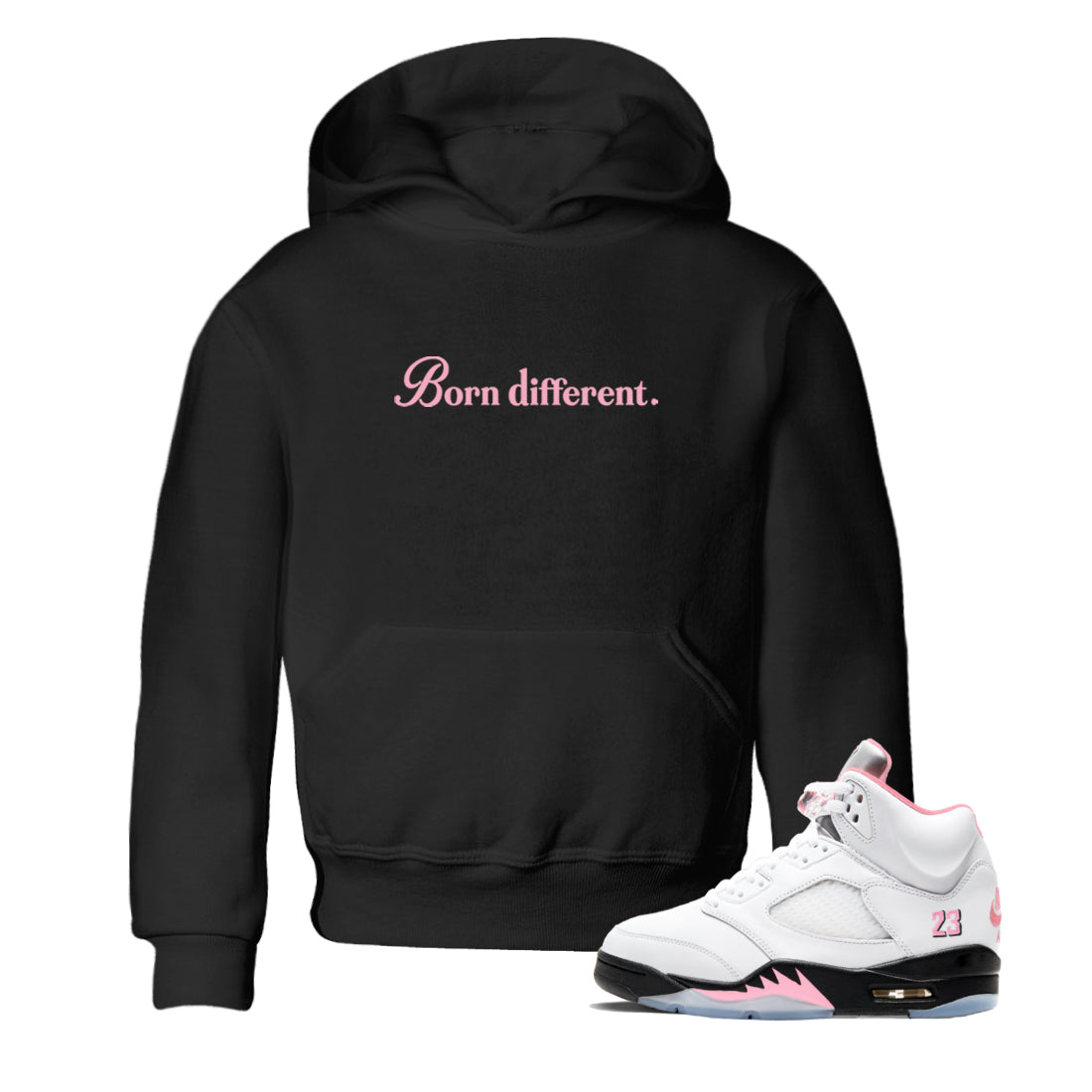 Sneaker Threads – Sneaker Threads To Match Air Jordan 5 35th Anniversary Shoes – Born Different Kids T-Shirt Black 1