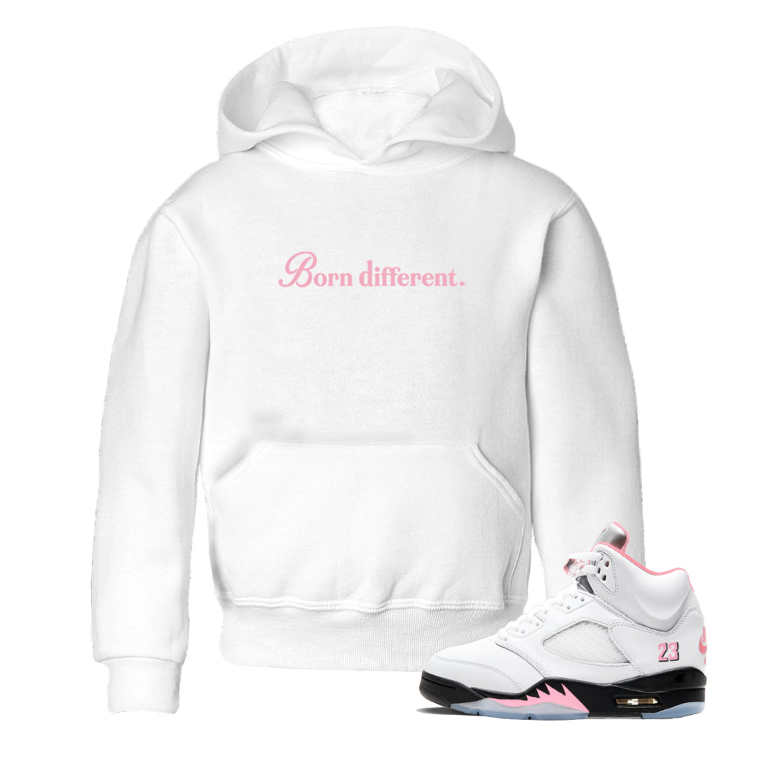 Sneaker Threads – Sneaker Threads To Match Air Jordan 5 35th Anniversary Shoes – Born Different Kids T-Shirt White 1