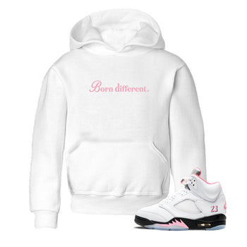 Sneaker Threads – Sneaker Threads To Match Air Jordan 5 35th Anniversary Shoes – Born Different Kids T-Shirt White 1