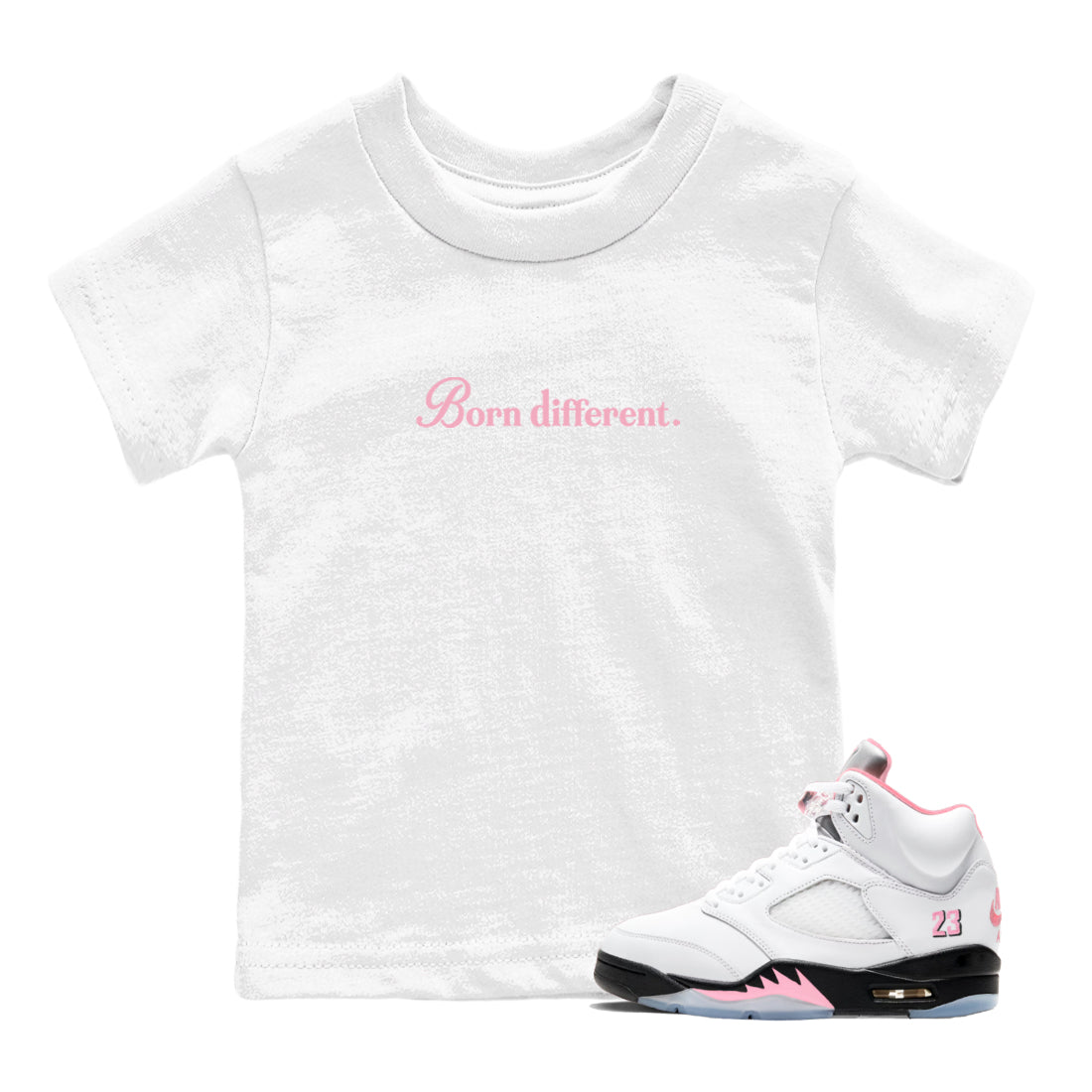 Sneaker Threads – Sneaker Threads To Match Air Jordan 5 35th Anniversary Shoes – Born Different Kids T-Shirt White 1