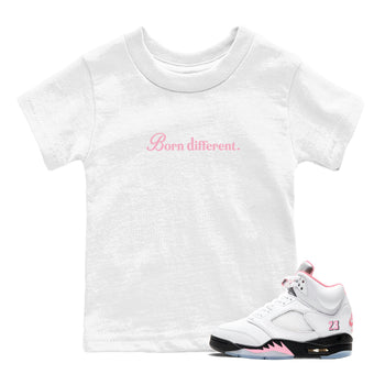 Sneaker Threads – Sneaker Threads To Match Air Jordan 5 35th Anniversary Shoes – Born Different Kids T-Shirt White 1