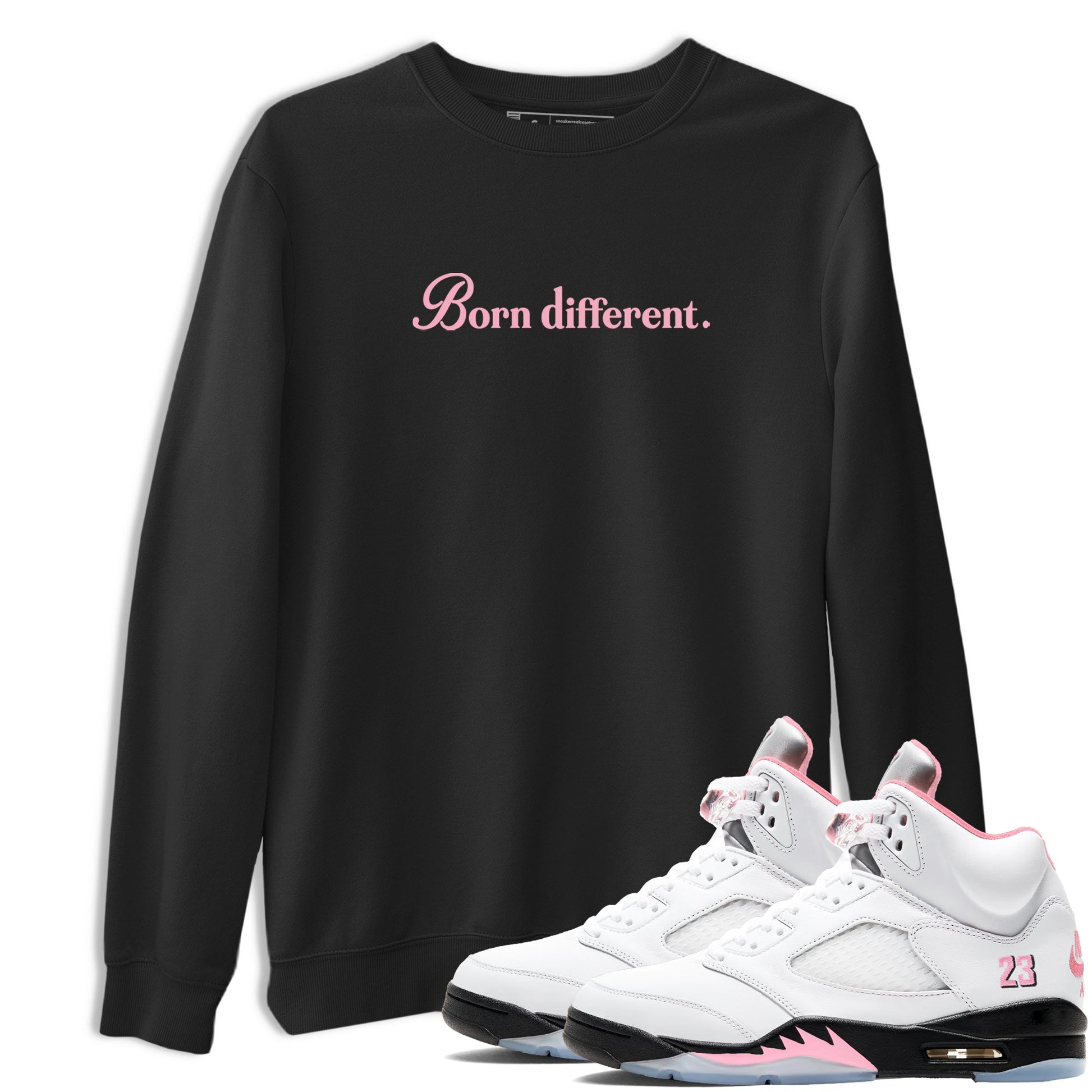 Sneaker Threads – Sneaker Threads To Match Air Jordan 5 35th Anniversary Shoes – Born Different Tee Black 1