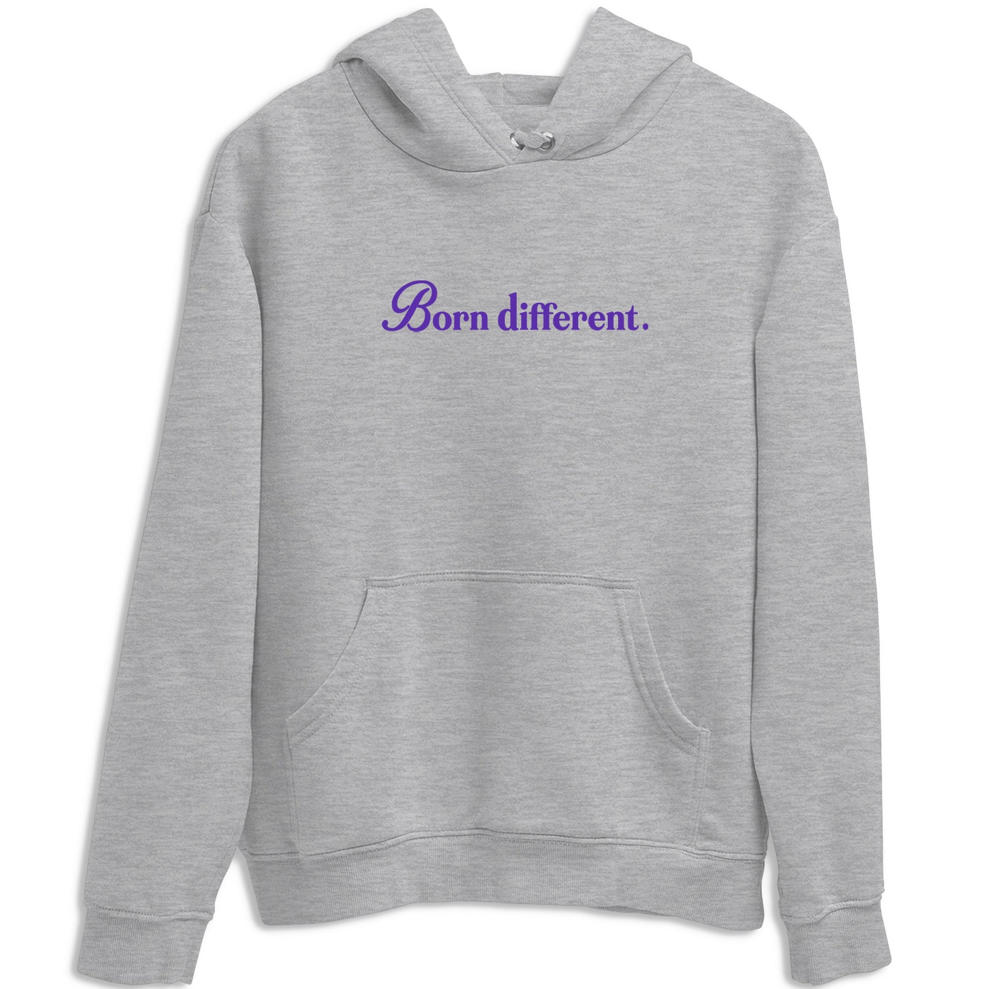 Sneaker Threads – Sneaker Tees To Match Nike KB 9 Hyper Grape – Born Different Graphic Tee Heather Grey 2. Perfect for Jordan releases 2025 colorways. Perfect for purple basketball sneaker releases and legacy-inspired colorways for 2025 hoopers.