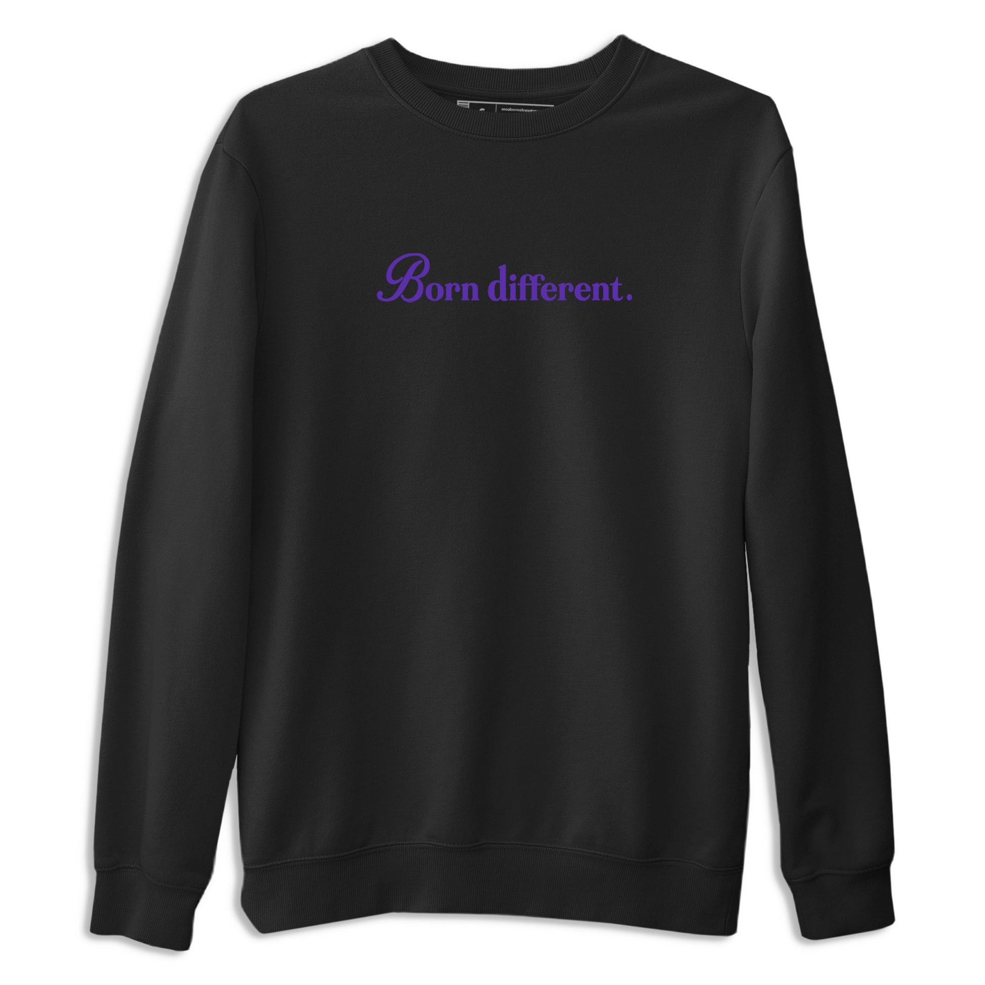 Sneaker Threads – Sneaker Tees To Match Nike KB 9 Hyper Grape – Born Different Graphic Tee Black 2. Perfect for Jordan releases 2025 colorways. Perfect for purple basketball sneaker releases and legacy-inspired colorways for 2025 hoopers.