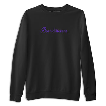 Sneaker Threads – Sneaker Tees To Match Nike KB 9 Hyper Grape – Born Different Graphic Tee Black 2. Perfect for Jordan releases 2025 colorways. Perfect for purple basketball sneaker releases and legacy-inspired colorways for 2025 hoopers.