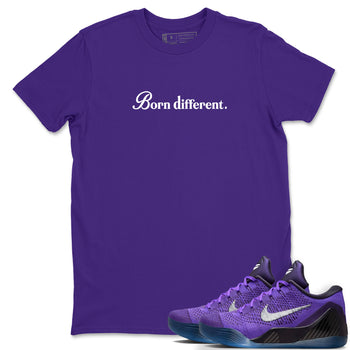 Sneaker Threads – Sneaker Tees To Match Nike KB 9 Hyper Grape – Born Different Graphic Tee Purple 1. Perfect for Jordan releases 2025 colorways. Perfect for purple basketball sneaker releases and legacy-inspired colorways for 2025 hoopers.