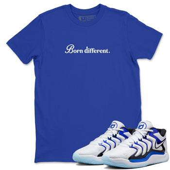 Sneaker Threads – Sneaker Tees To Match Nike KD 17 Penny – Born Different Graphic Tee Royal Blue 1. Perfect for Jordan releases 2025 colorways. Perfect for Kevin Durant basketball sneaker releases and retro Penny-inspired 2025 colorways.