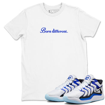 Sneaker Threads – Sneaker Tees To Match Nike KD 17 Penny – Born Different Graphic Tee White 1. Perfect for Jordan releases 2025 colorways. Perfect for Kevin Durant basketball sneaker releases and retro Penny-inspired 2025 colorways.