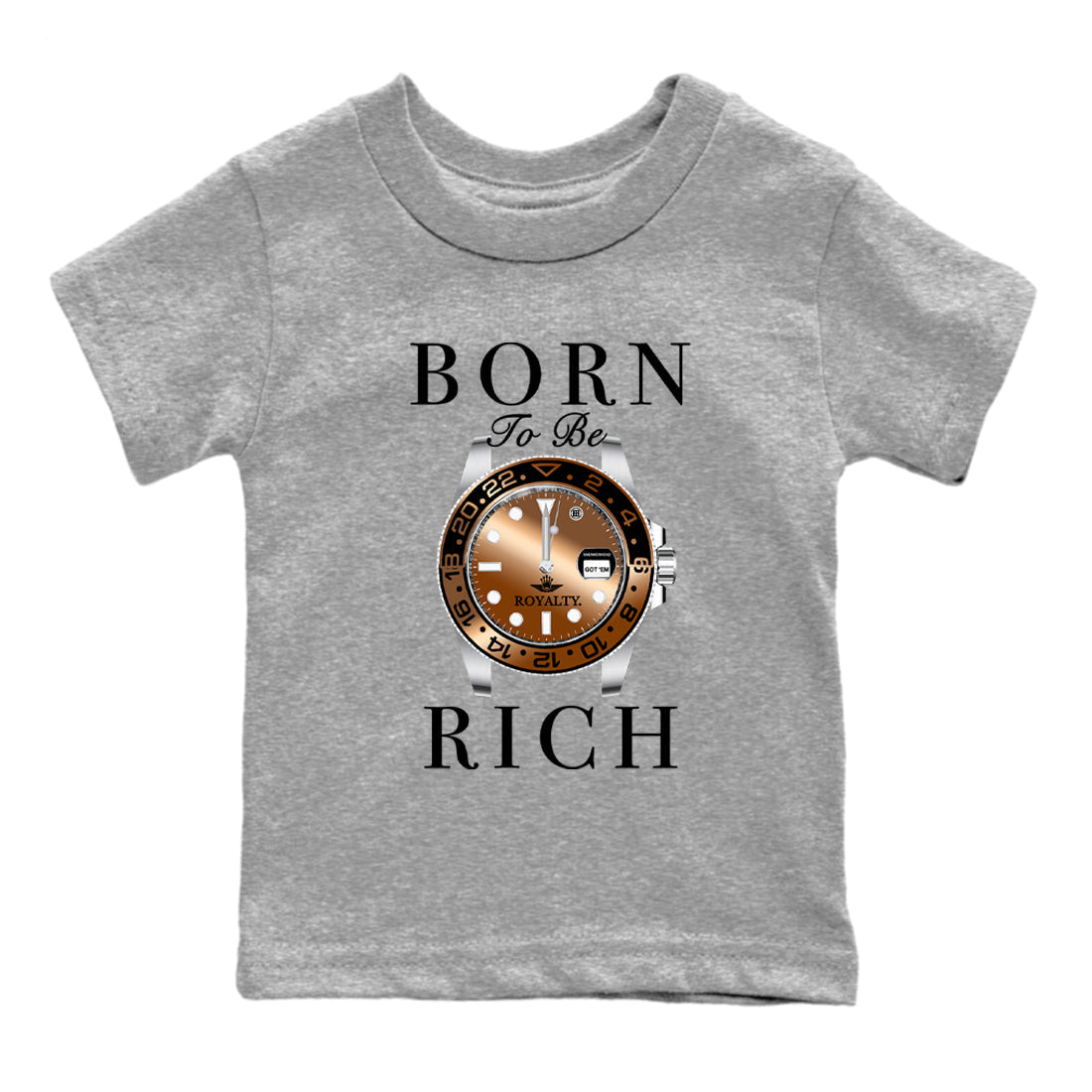 Foams One Metallic Copper shirts to match jordans Born To Be Rich sneaker match tees Air Foamposite One Metallic Copper match shoes to clothes SNRT Sneaker Tees Youth Baby Heather Grey 2 tee