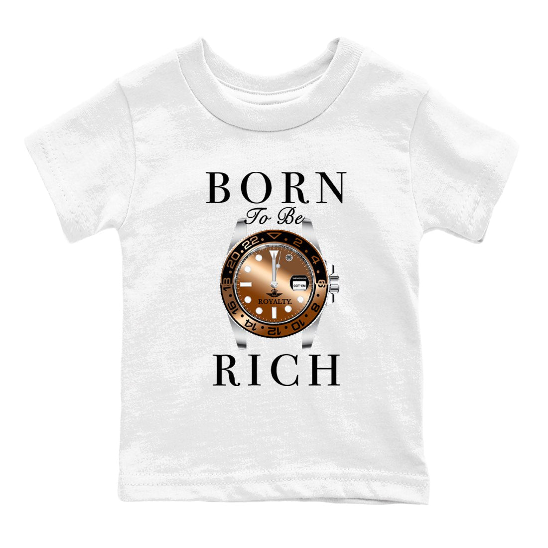Foams One Metallic Copper shirts to match jordans Born To Be Rich sneaker match tees Air Foamposite One Metallic Copper match shoes to clothes SNRT Sneaker Tees Youth Baby White 2 tee