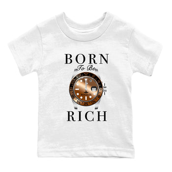 Foams One Metallic Copper shirts to match jordans Born To Be Rich sneaker match tees Air Foamposite One Metallic Copper match shoes to clothes SNRT Sneaker Tees Youth Baby White 2 tee