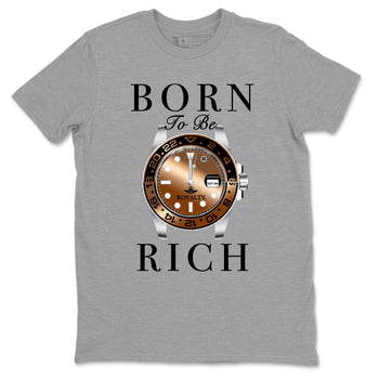 Foams One Metallic Copper shirts to match jordans Born To Be Rich sneaker match tees Air Foamposite One Metallic Copper match shoes to clothes SNRT Sneaker Tees unisex cotton Heather Grey 2 shirts
