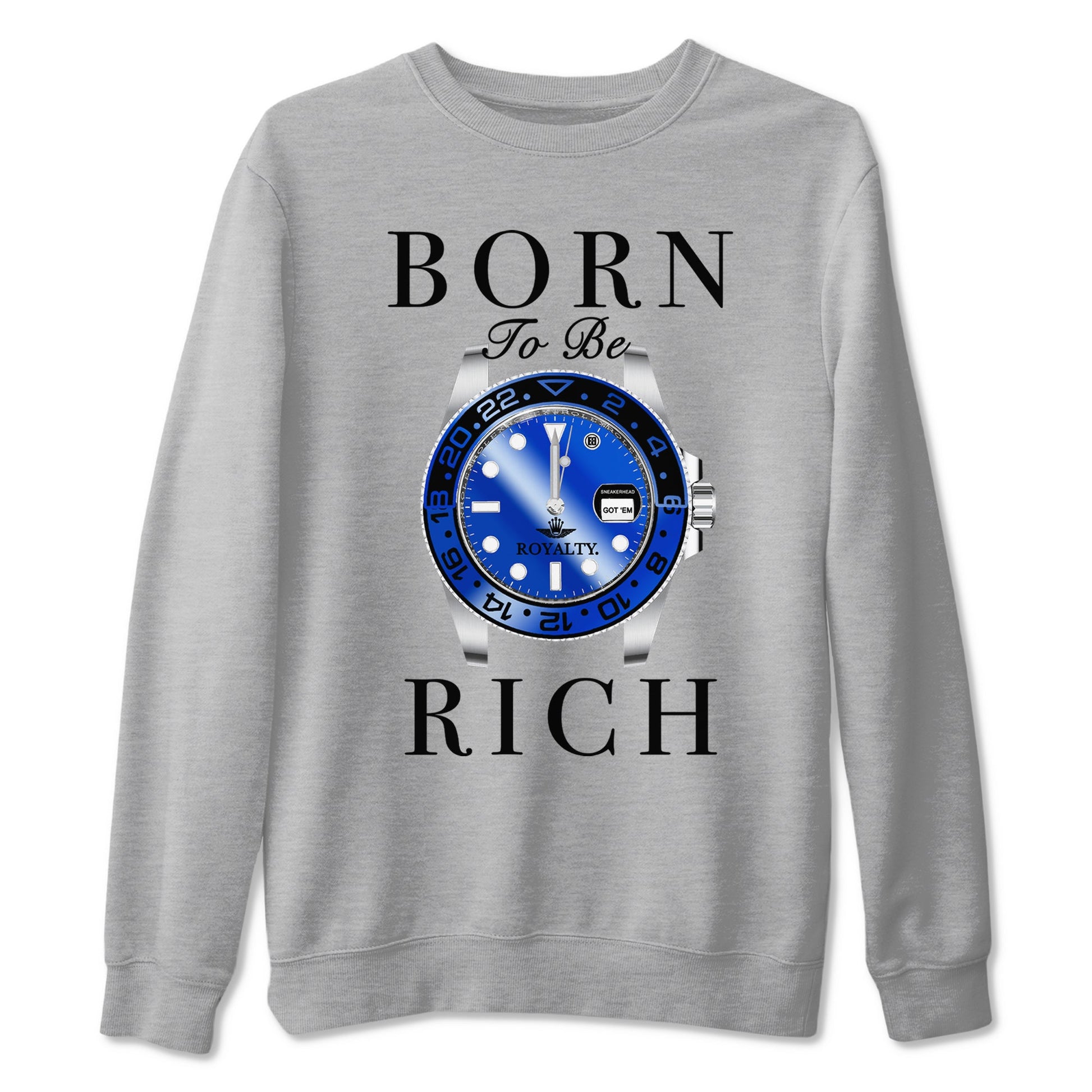 Foams One Royal shirts to match jordans Born To Be Rich sneaker match tees Air Foamposite One Royal match shoes to clothes SNRT Sneaker Tees unisex cotton Heather Grey 2 shirts
