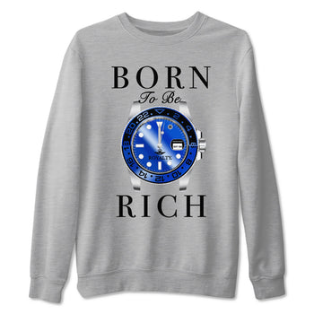 Foams One Royal shirts to match jordans Born To Be Rich sneaker match tees Air Foamposite One Royal match shoes to clothes SNRT Sneaker Tees unisex cotton Heather Grey 2 shirts