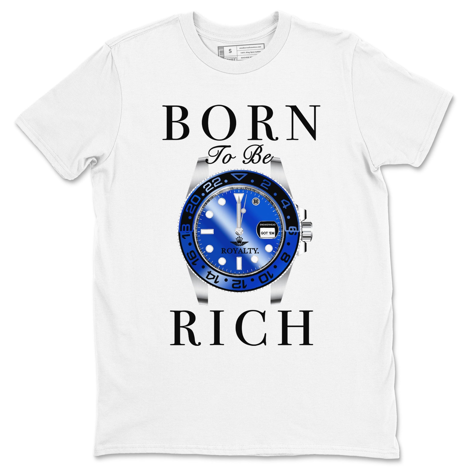 Foams One Royal shirts to match jordans Born To Be Rich sneaker match tees Air Foamposite One Royal match shoes to clothes SNRT Sneaker Tees unisex cotton White 2 shirts