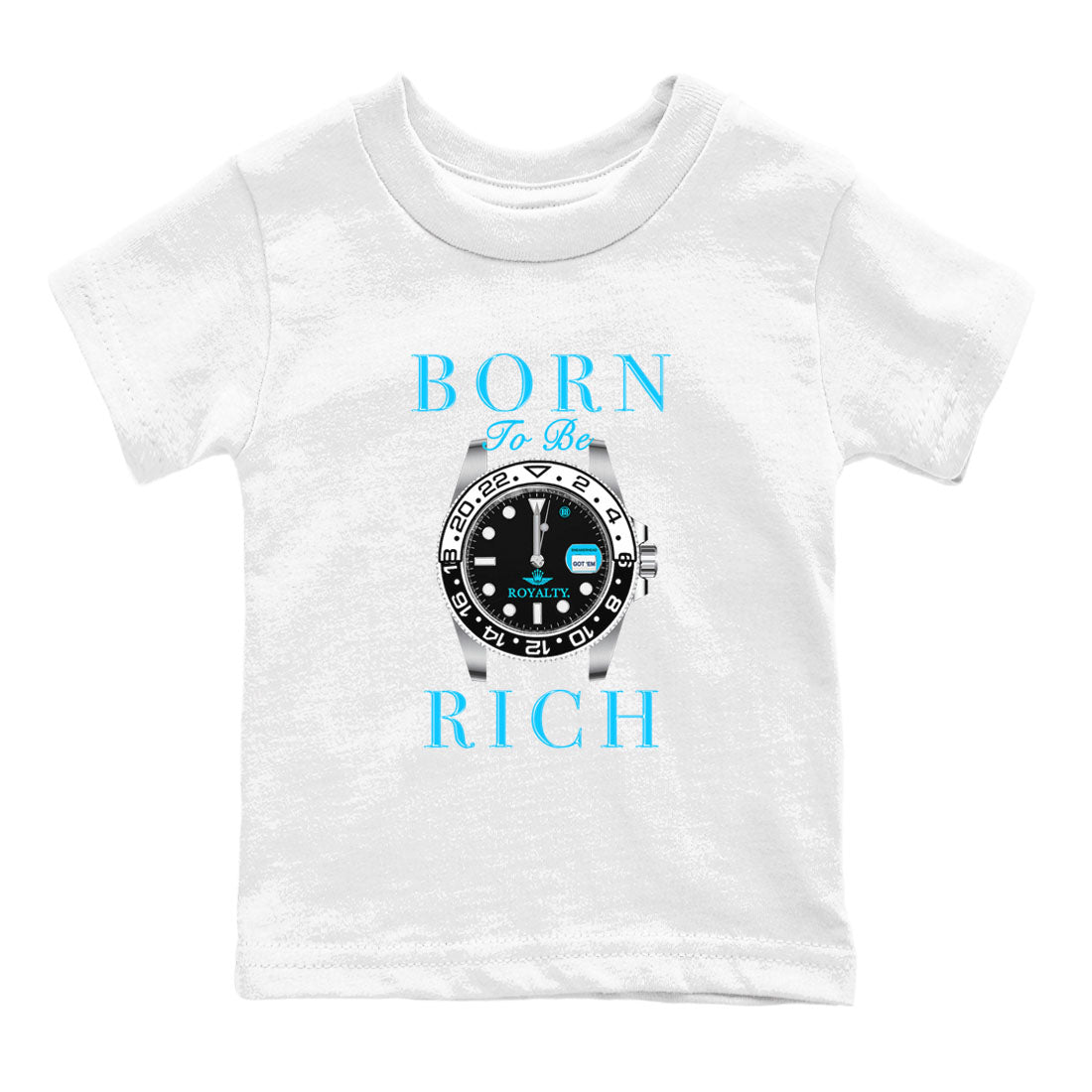 AJ9 Powder Blue shirt to match jordans Born To Be Rich sneaker tees Air Jordan 9 Retro Powder Blue SNRT sneaker release tees baby toddler White 2 cotton Shirt
