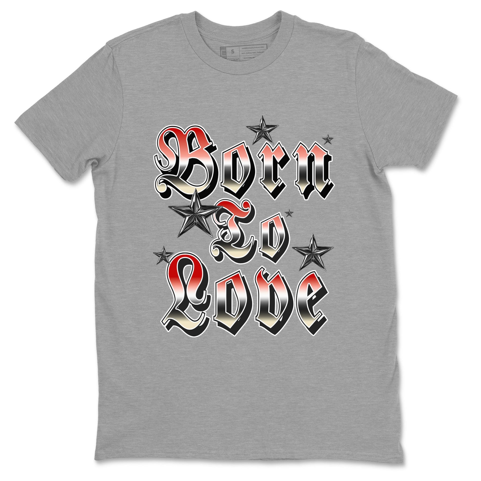 AJ1 Black Toe Reimagined shirts to match jordans Born To Love best t shirts to wear with jordans Air Jordan 1 High OG Black Toe Reimagined match shoes to clothes SNRT Sneaker Tees unisex cotton Heather Grey 2 shirts