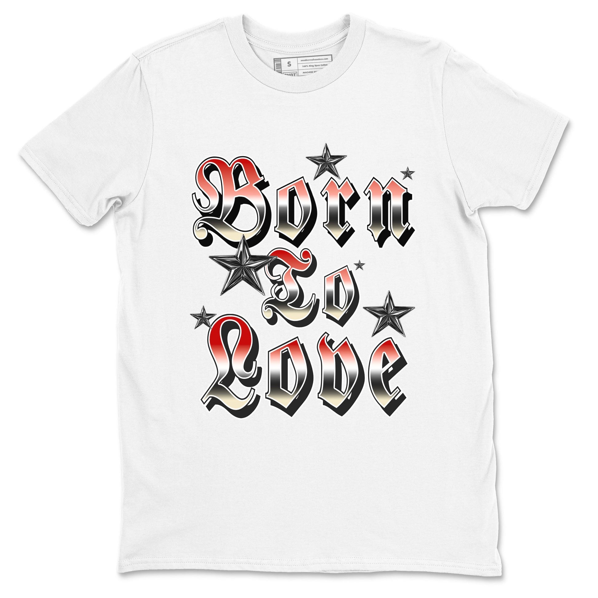 AJ1 Black Toe Reimagined shirts to match jordans Born To Love best t shirts to wear with jordans Air Jordan 1 High OG Black Toe Reimagined match shoes to clothes SNRT Sneaker Tees unisex cotton White 2 shirts