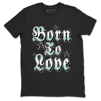 Born To Love sneaker match t-shirt styled to complete your fit with the Air Jordan 11 Igloo sneakers, shown in Black 2.