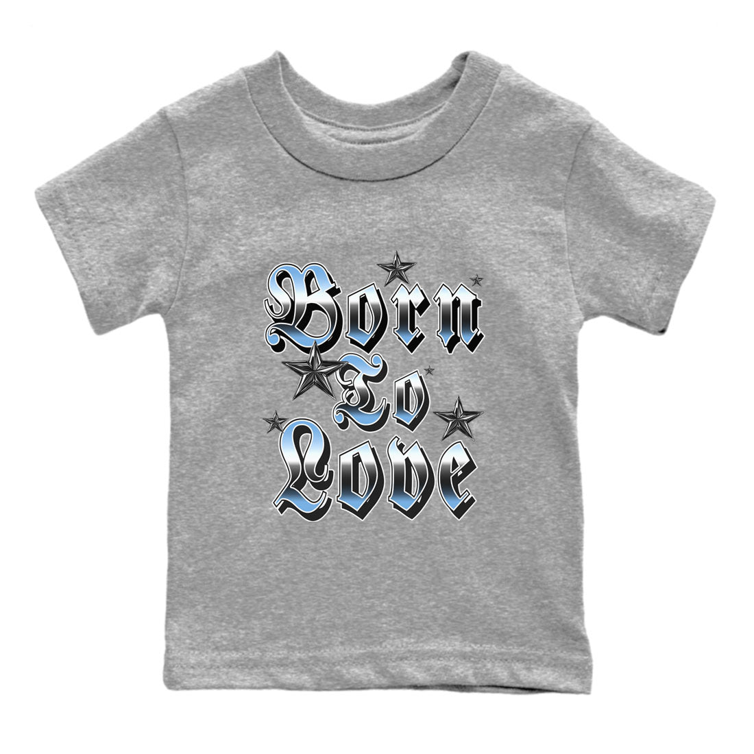 11s Legend Blue shirts to match jordans Born To Love best t shirts to wear with jordans AJ11 Retro Legend Blue match shoes to clothes SNRT Sneaker Tees Youth Baby Heather Grey 2 tee