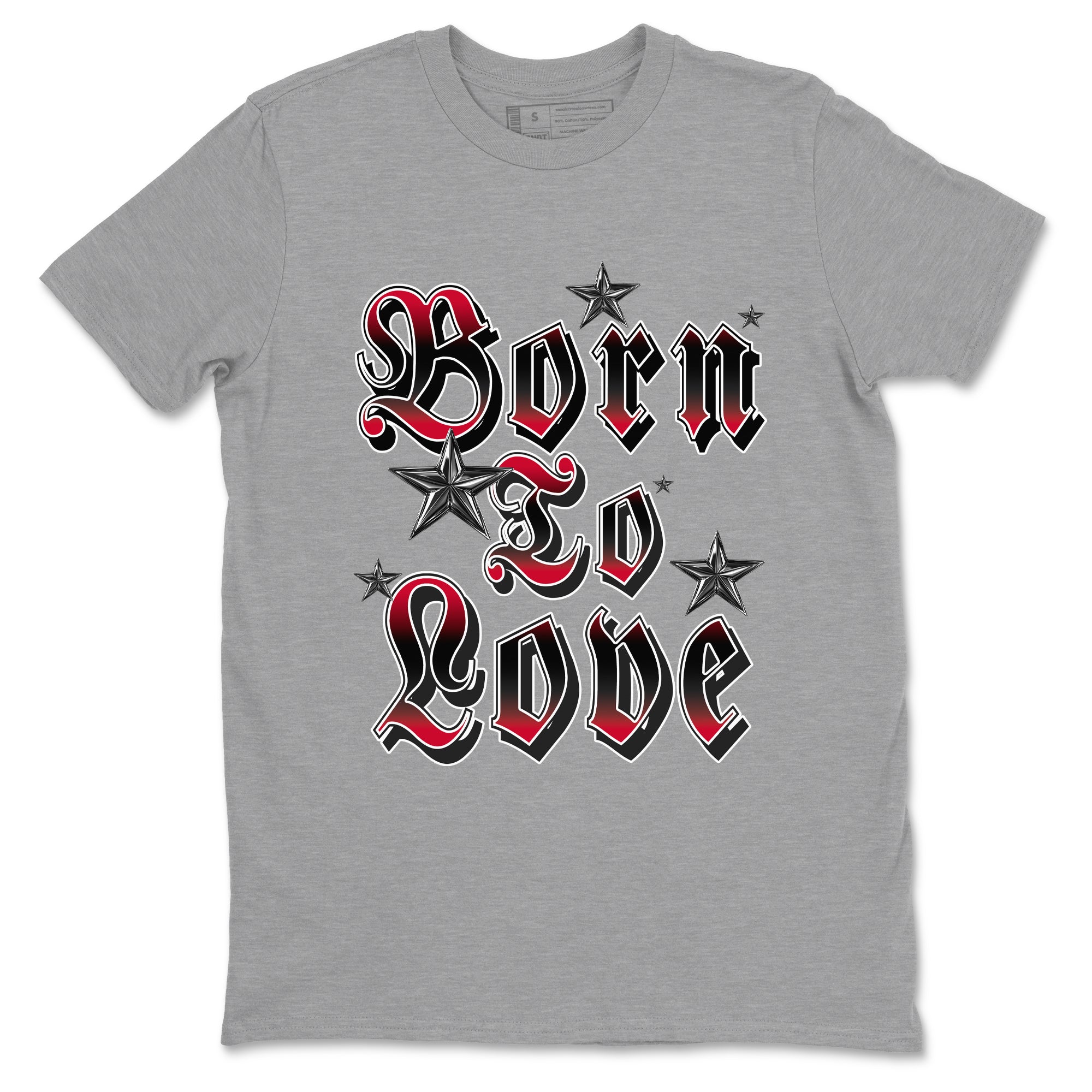 12s Flu Game shirts to match jordans Born To Love best t shirts to wear with jordans Air Jordan 12 Retro Flu Black and Varsity Red match shoes to clothes SNRT Sneaker Tees unisex cotton Heather Grey 2 shirts