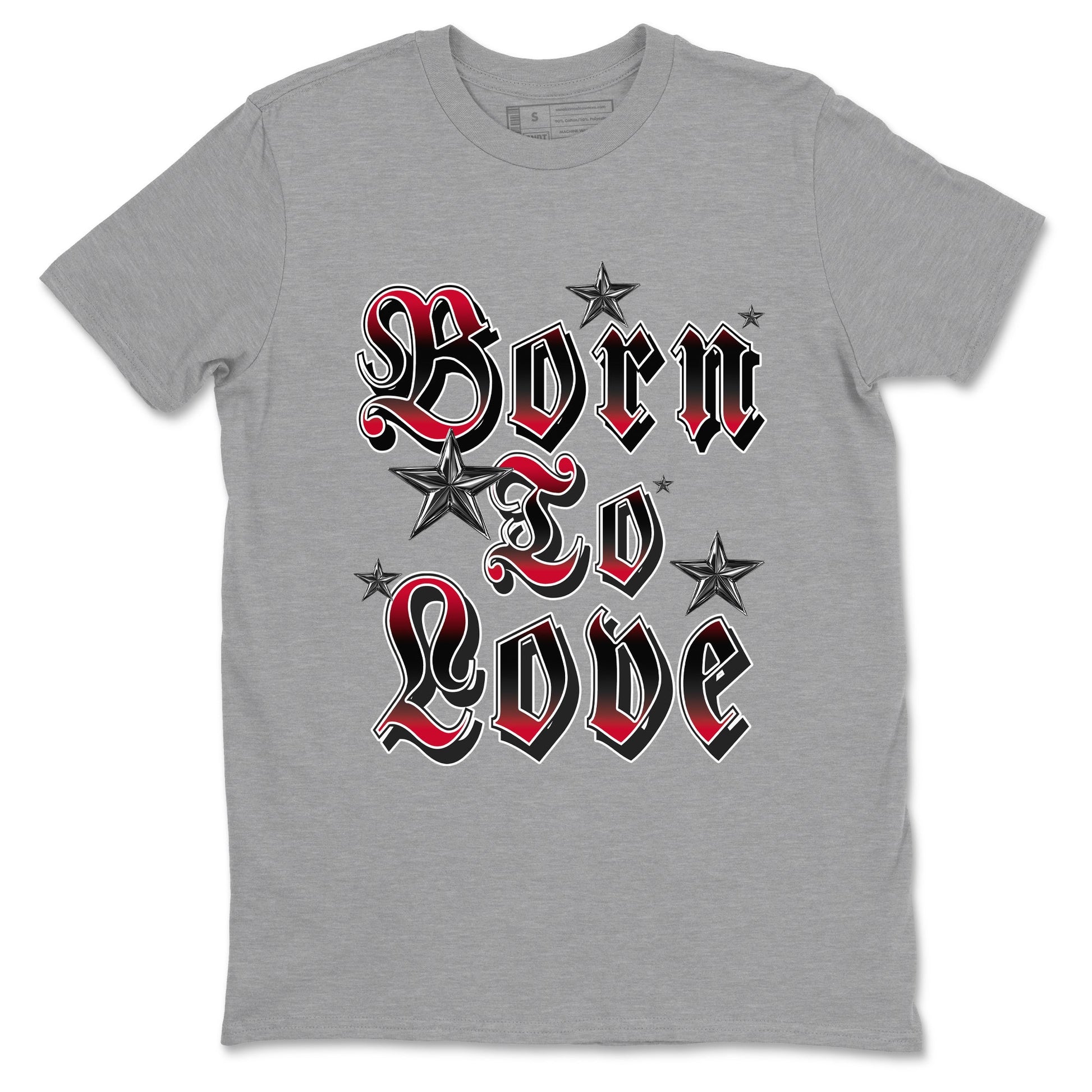 12s Flu Game shirts to match jordans Born To Love best t shirts to wear with jordans Air Jordan 12 Retro Flu Black and Varsity Red match shoes to clothes SNRT Sneaker Tees unisex cotton Heather Grey 2 shirts