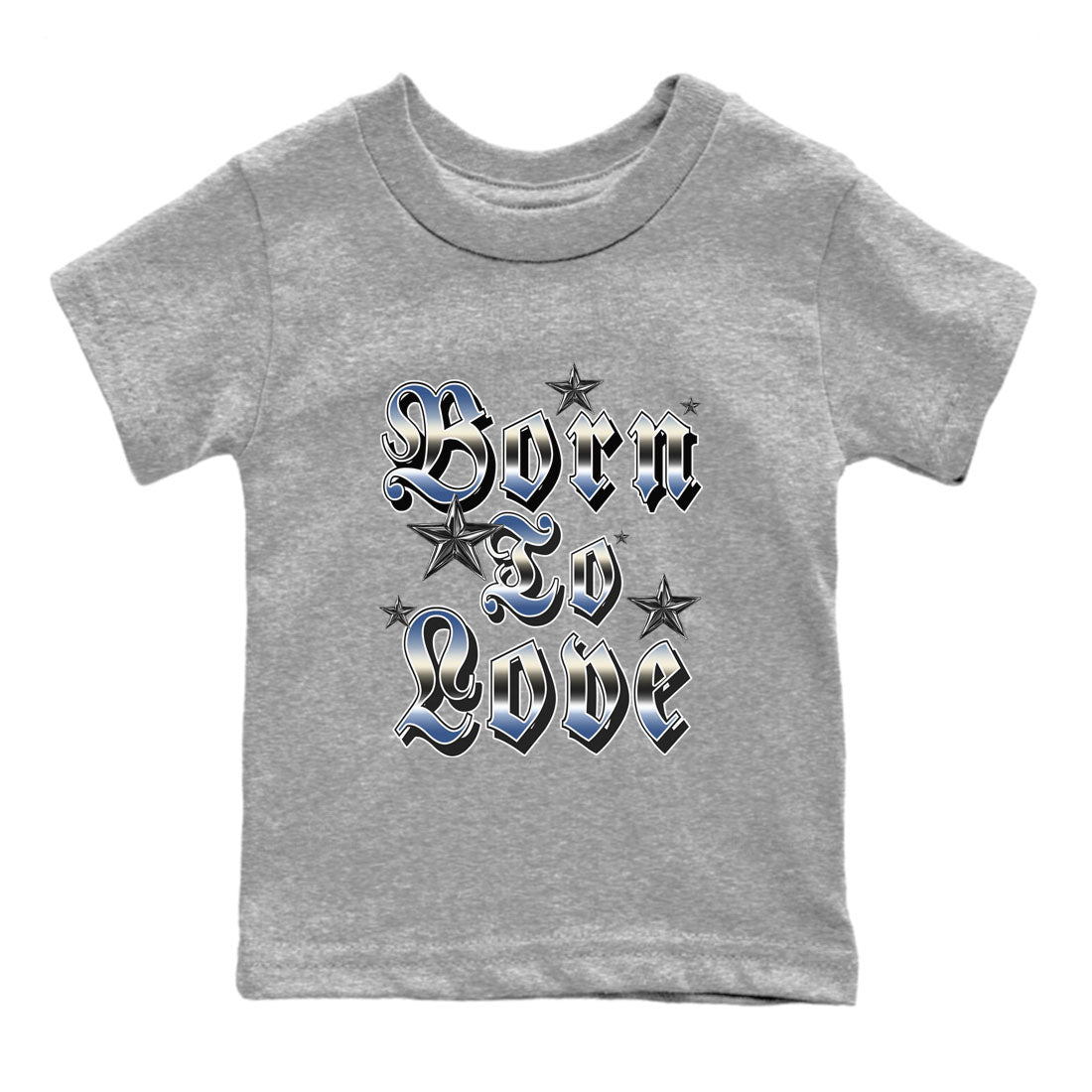 3s For The Love to match jordans Born To Love best t shirts to wear with jordans A Ma Maniere x Air Jordan 3 Diffused Blue match shoes to clothes SNRT Sneaker Tees Youth Baby Heather Grey 2 tee