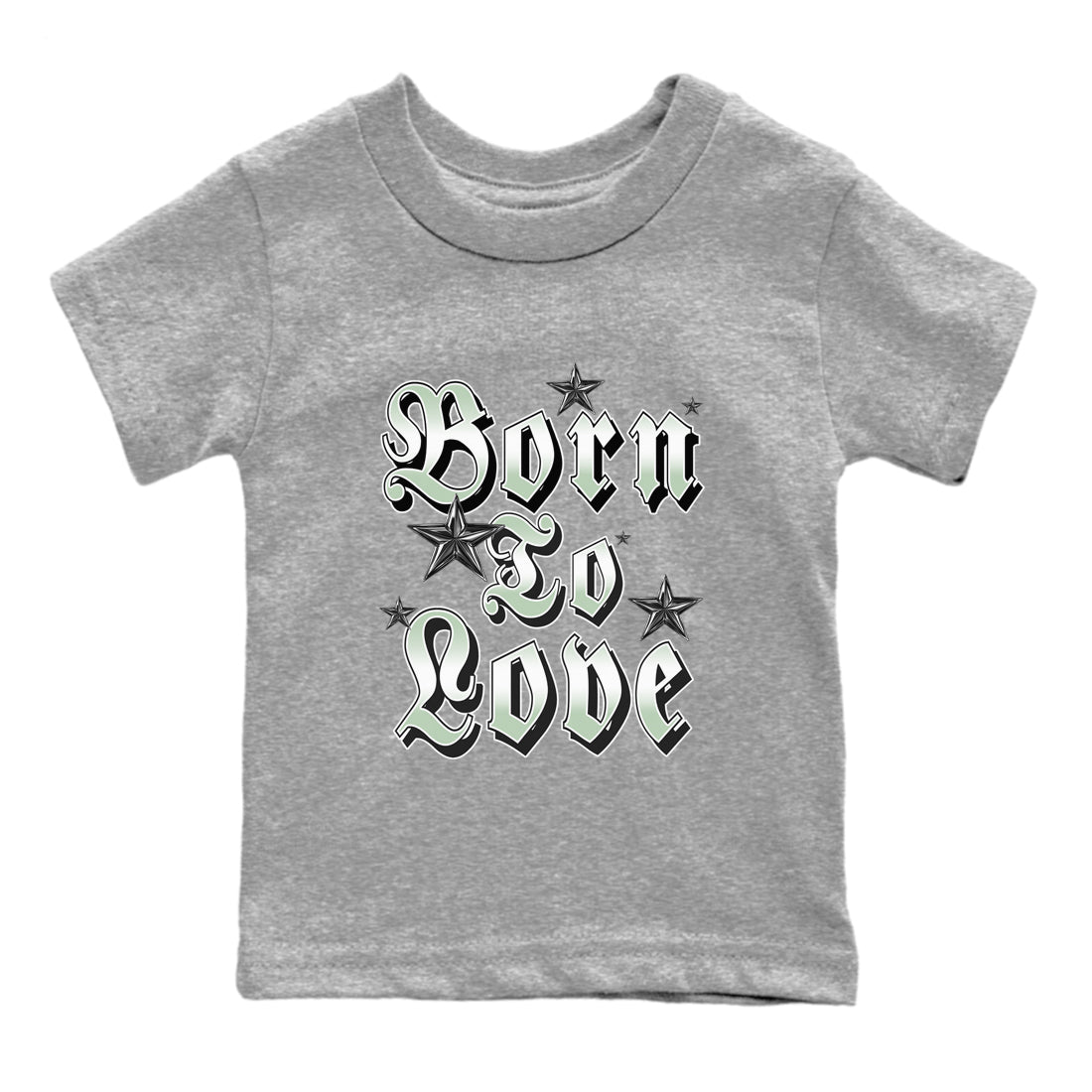 4s Abundance shirts to match jordans Born To Love sneaker match tees Air Jordan 4 Seafoam match shoes to clothes SNRT Sneaker Tees Youth Baby Heather Grey 2 tee