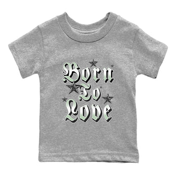 4s Abundance shirts to match jordans Born To Love sneaker match tees Air Jordan 4 Seafoam match shoes to clothes SNRT Sneaker Tees Youth Baby Heather Grey 2 tee