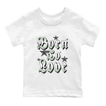 4s Abundance shirts to match jordans Born To Love sneaker match tees Air Jordan 4 Seafoam match shoes to clothes SNRT Sneaker Tees Youth Baby White 2 tee