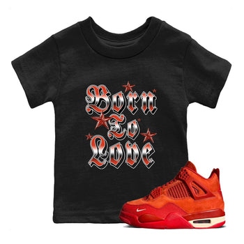 Nigel Sylvester x Air Jordan 4 Brick by Brick shirts to match jordans Born To Love sneaker match tees Air Jordan 4 Brick By Brick match shoes to clothes SNRT Sneaker Tees Youth Baby Black 1 tee