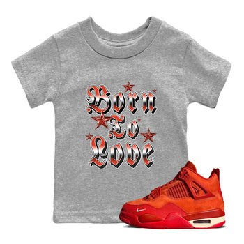 Nigel Sylvester x Air Jordan 4 Brick by Brick shirts to match jordans Born To Love sneaker match tees Air Jordan 4 Brick By Brick match shoes to clothes SNRT Sneaker Tees Youth Baby Heather Grey 1 tee